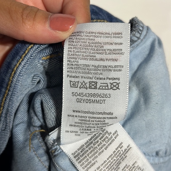 Topshop Jamie Medium Wash High Rise Distressed Skinny Jeans Size 30 - Picture 11 of 11